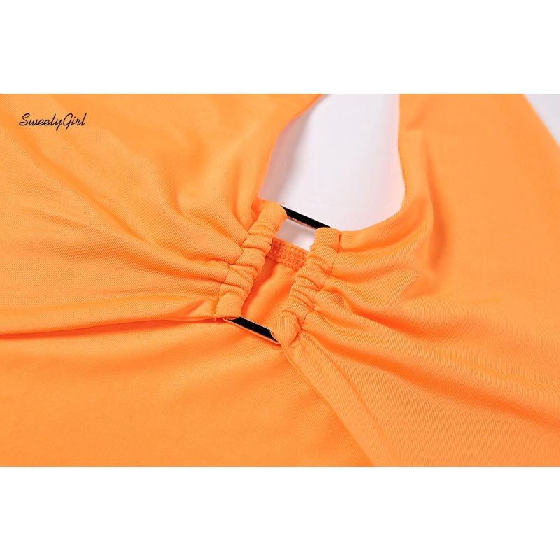 Đầm Mini Ôm Dáng Không Tay Hở Lưng Màu Trơn 2022 Gợi Cảm Cho Nữ