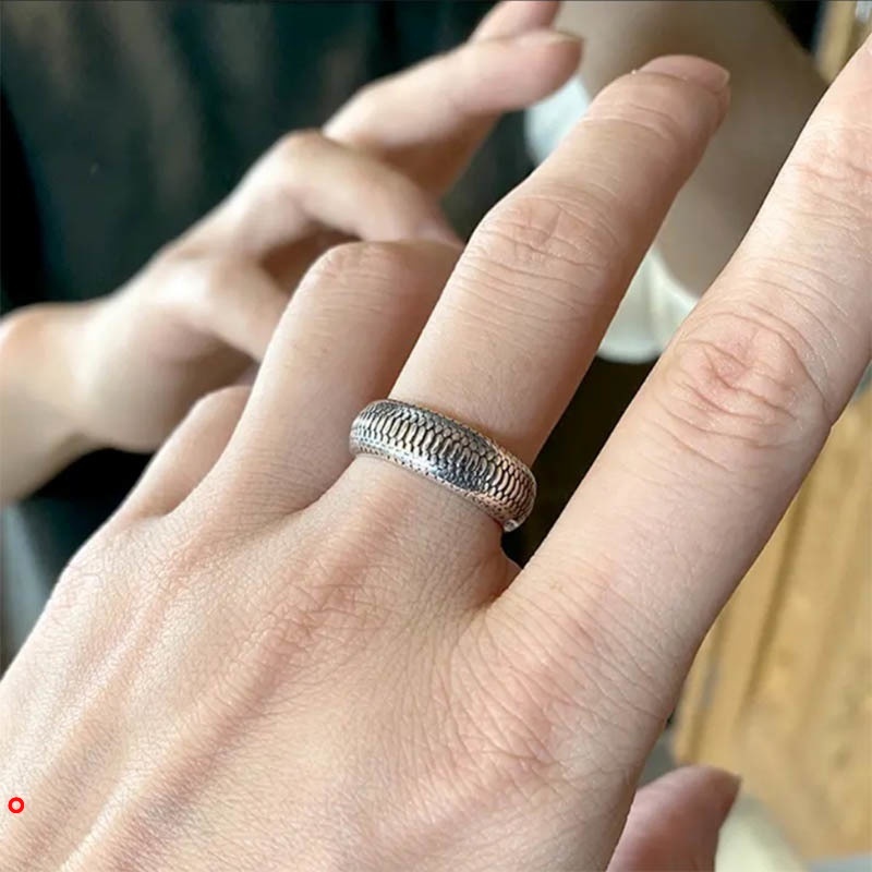 Nhẫn đeo tay họa tiết vảy rồng phong cách hip hop thời trang cá tính cho nam