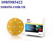 Giấy Nhám đĩa Tròn 6inch màu Vàng hãng 3M 80355-P80, 80357-P120, 80361-P240, 80363-P320, 80365-P400 SONQUANGPHU422