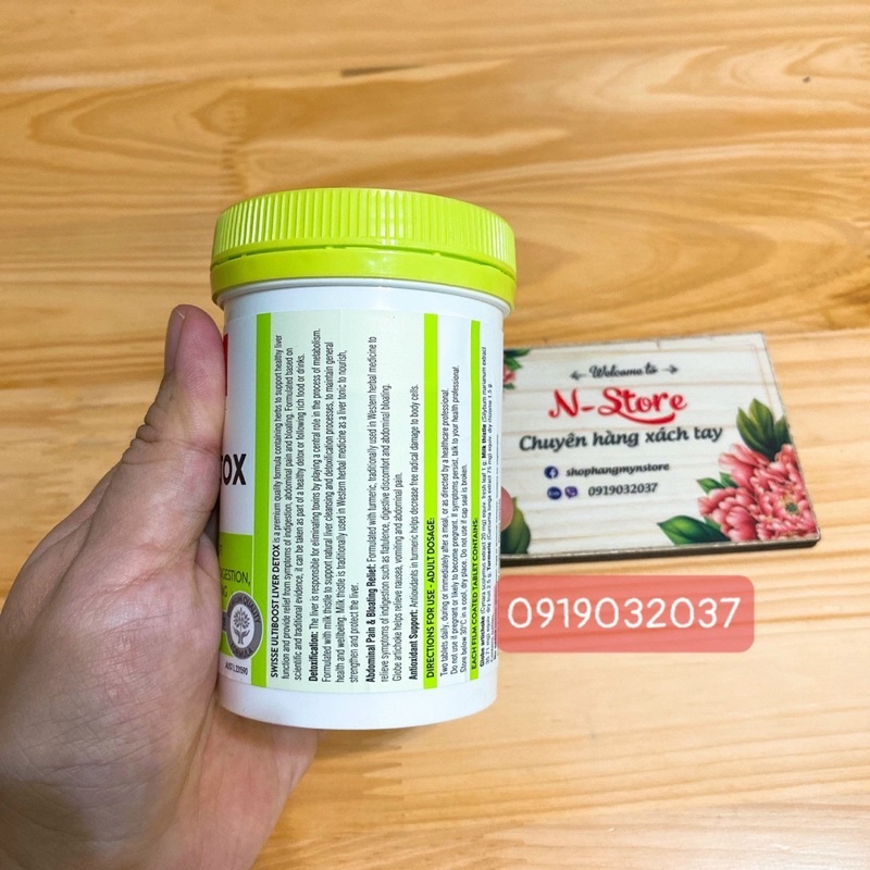 Viên thải độc Gan Liver Detox Swisse Úc 120 viên