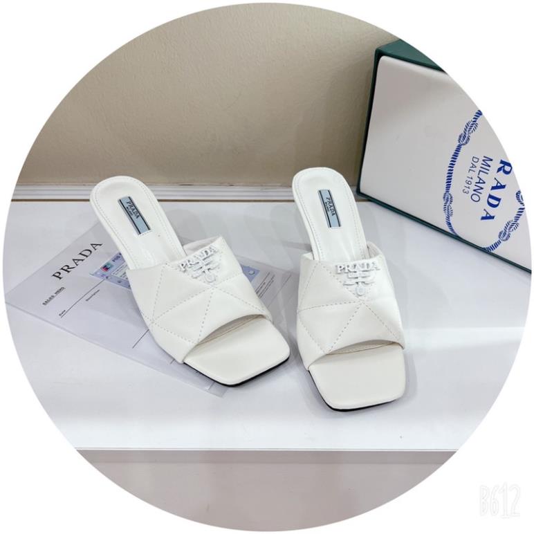 Guốc cao gót Prada trần chỉ 3màu fullbox size 35-38