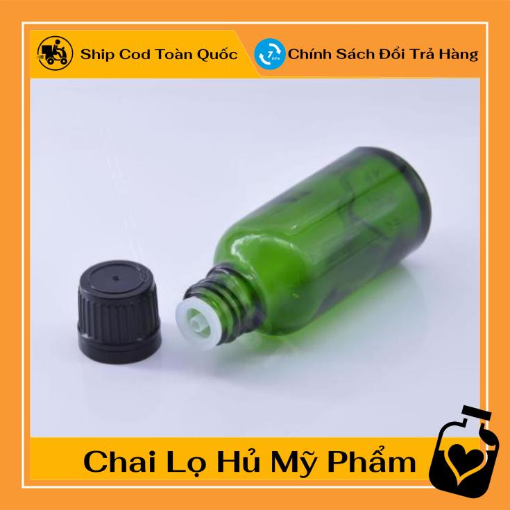 Lọ Chiết Serum ❤ [30ml] Lọ đựng tinh dầu Xanh Lá nắp vặn đen,trắng chiết serum , phụ kiện du lịch , phụ kiện du lịch