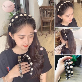 Bờm tóc kèm kẹp tóc siêu cute cho bé gái