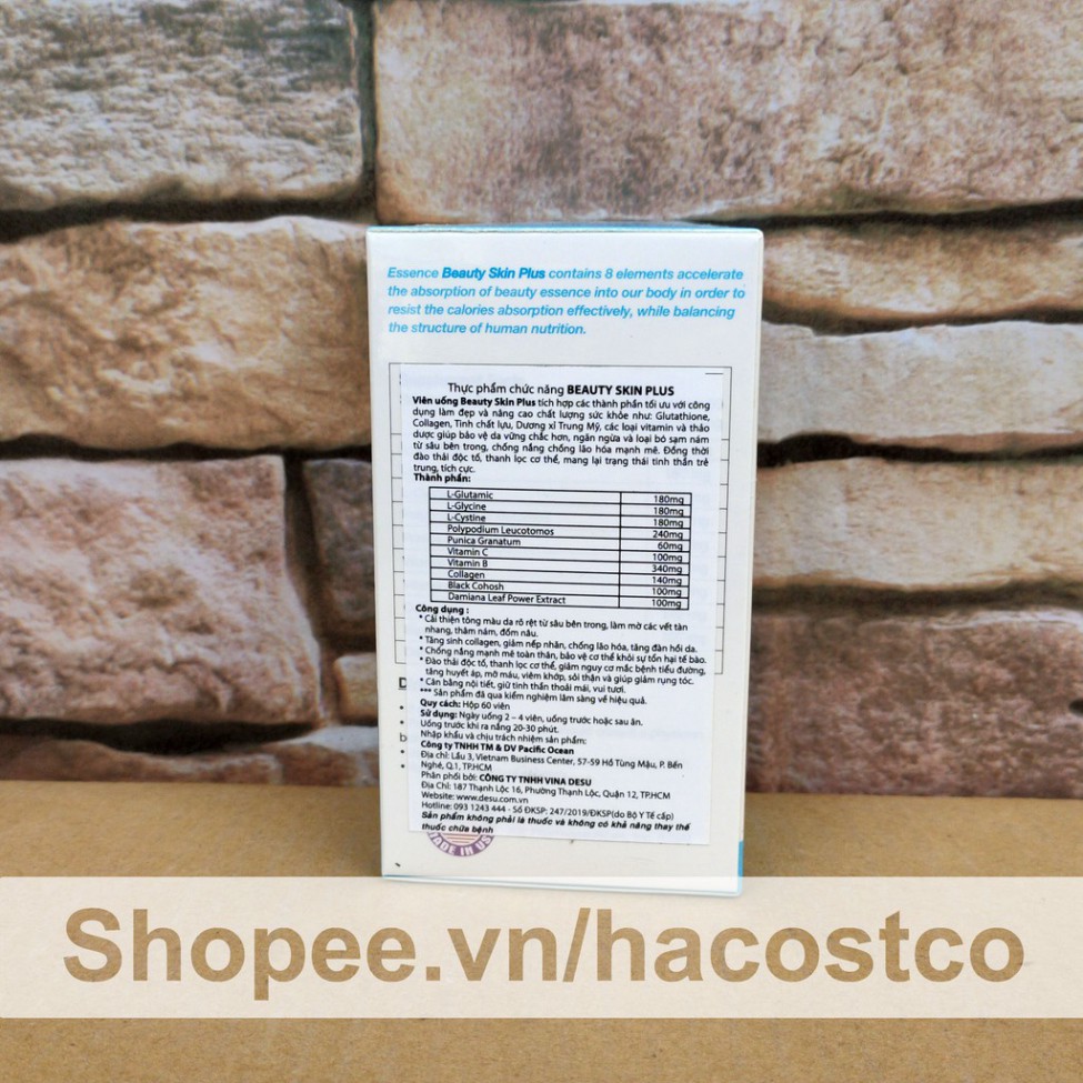 M5 BGF Viên Uống Beauty Skin Plus 60 Viên của Mỹ - tương trợ Trắng Da, giảm nám 21 M5