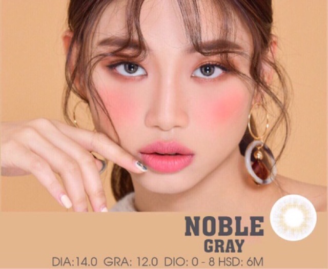 Lens Hàn Noble Gray có độ (0-5 độ)