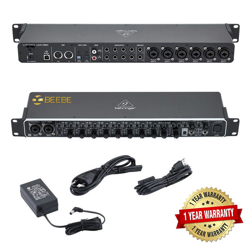 Behringer U-Phoria UMC1820 - Sound Card Thu Âm Chuyên Nghiệp USB 8 Cổng