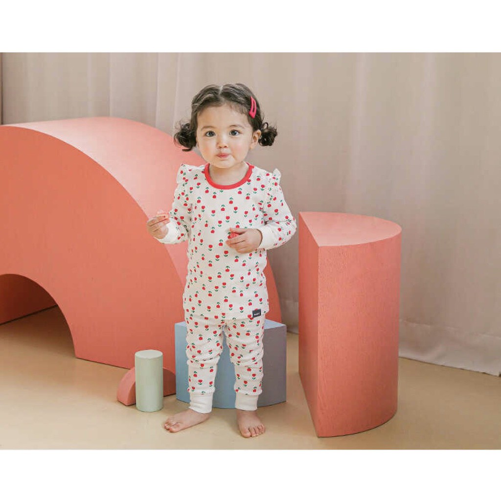 BỘ THU ĐÔNG DÀI TAY CAO CẤP CỦA HÃNG CORDI-I, CHẤT THUN COTTON ORGANIC, MẪU HOA TULIP