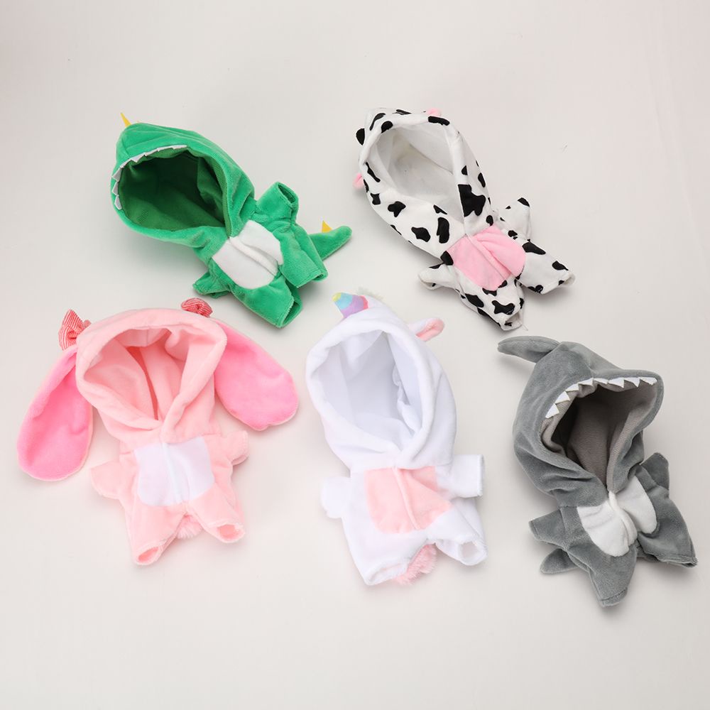 Đồ ngủ quần dài vải cotton hình khủng long cho búp bê 20cm