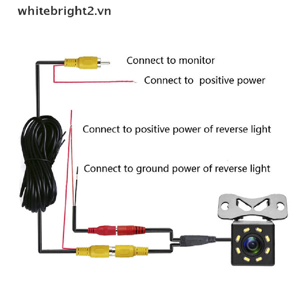 Camera chiếu hậu 8 bóng LED hỗ trợ tầm nhìn ban đêm WHITE2
 | BigBuy360 - bigbuy360.vn