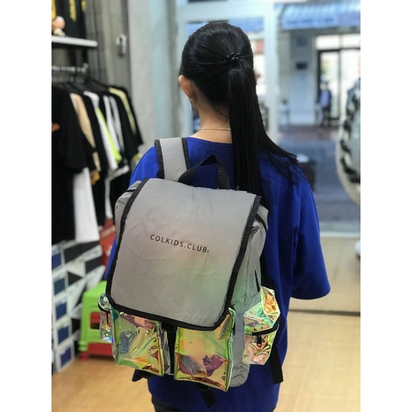 Balo Colkids Club dạ quang + full tag hãng và giấy thơm + hoa kiki kaikai || Hani shop