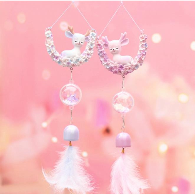 Chuông Gió Hình Nai Dễ Thương Treo Cửa Sổ Ban Công