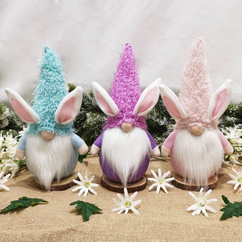 Búp Bê Gnomes Thỏ Phục Sinh Nhồi Bông Handmade Trang Trí Nhà Cửa