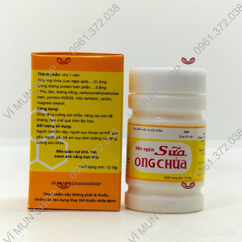 Kẹo ngậm Sữa ONG CHÚA ROYAL JELLY lọ 20 viên