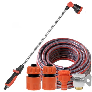 Vòi tưới cây, vòi xịt tăng áp Lionking 5 - 20 mét. Ống nước kết cấu 5 lớp, vòi phun dài 86cm có 8 kiểu phun