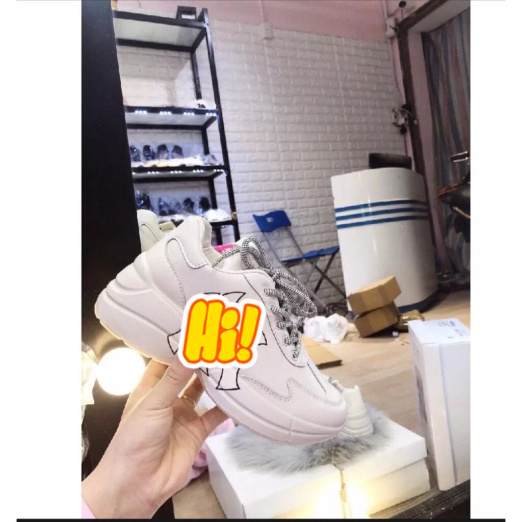 FREE SHIP 50K Giày thể thao độn đế nữ , giày sneaker nữ đế độn in chữ 3 màu siêu đẹp