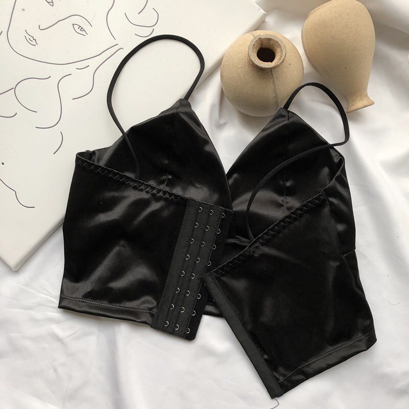 Áo bra satin trơn bóng ❤️ FREESHIP ❤️ Áo lót không gọng bralette hai dây trơn satin bóng bản to - Lolie House | BigBuy360 - bigbuy360.vn