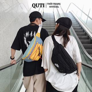 Túi đeo chéo nam nữ hàn quốc đi chơi cao cấp QUTI túi bao tử nam nữ đẹp đeo chéo canvas thời trang giá rẻ