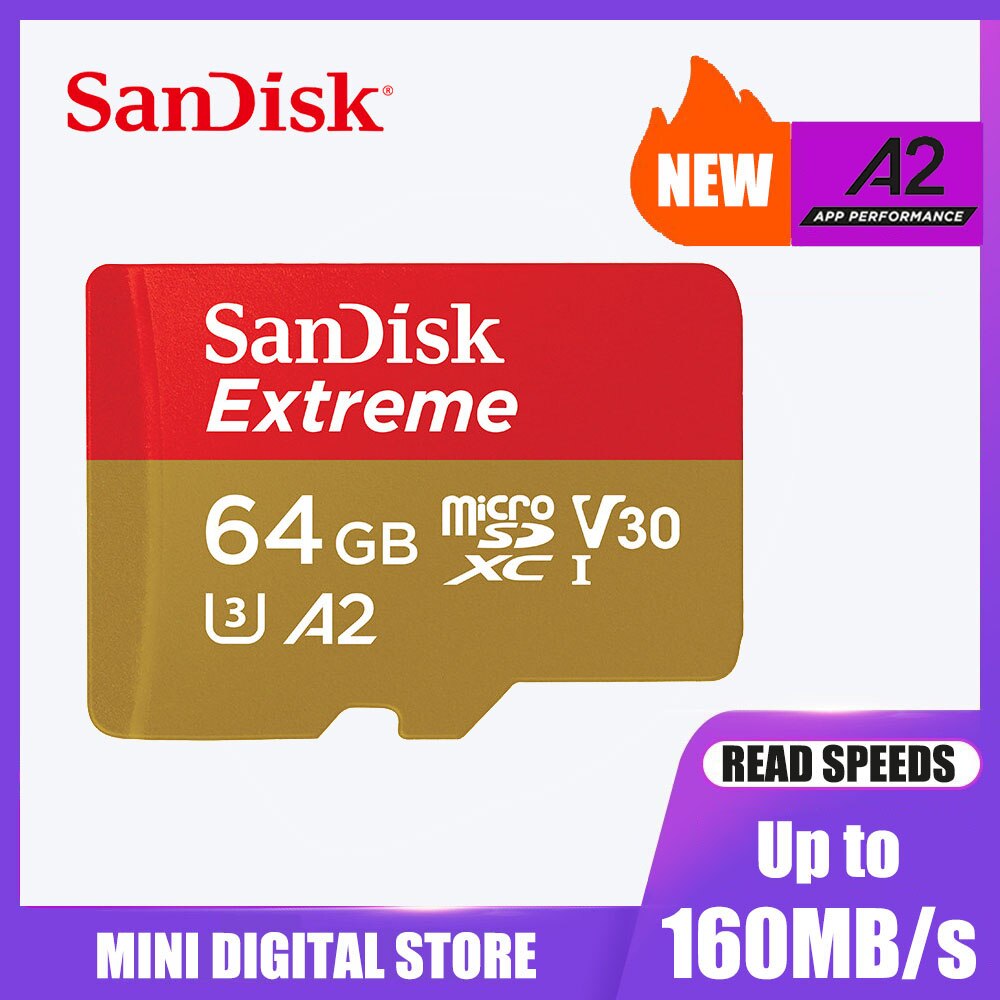 Thẻ Nhớ Sandisk Micro Sd A2 U3 V30 64gb 128gb 256gb 160 Mb / S Class10 Tf Sd | BigBuy360 - bigbuy360.vn