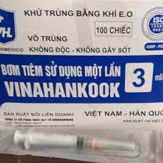 Bơm tiêm sử dụng 1 lần 3ml Vinahankook