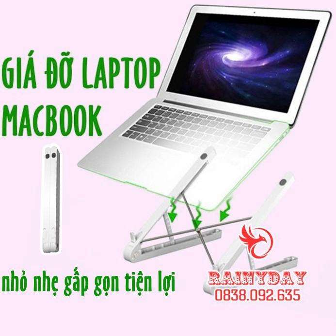 Giá đỡ đế kê laptop stand macbook máy tính bảng xách tay notebook để bàn gấp gọn nâng cao tản nhiệt