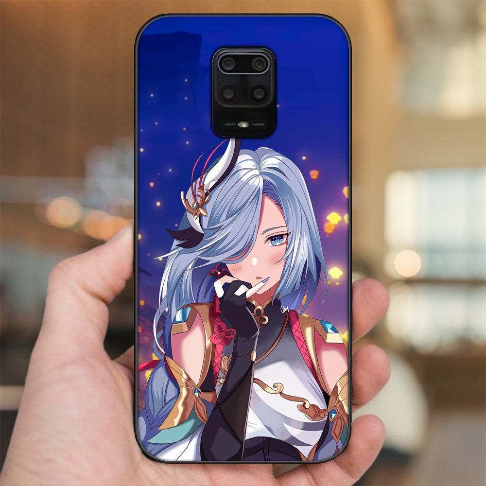 Ốp lưng Xiaomi Redmi Note 9s, Note 9 Pro viền đen in hình Shenhe Genshin Impact