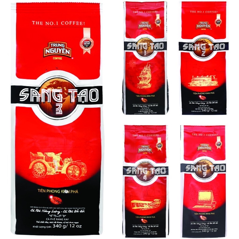 Cà Phê Trung Nguyên Sáng Tạo 1-2-3-4-5 Gói 340g