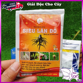 Phân Bón Lá Siêu Lân Đỏ ⚜️FREESHIP⚜️ Chính Hãng 20ml/1gói Chuyên Dùng Hoa Lan - Hoa Hồng [ New 2021 ]