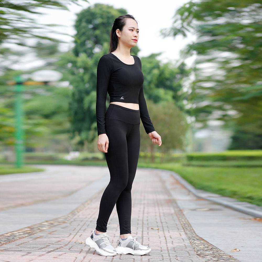 Bộ đồ tập phù hợp Yoga, gym, đạp xe, dance (Genmax V3 dài - Croptop dài tay)