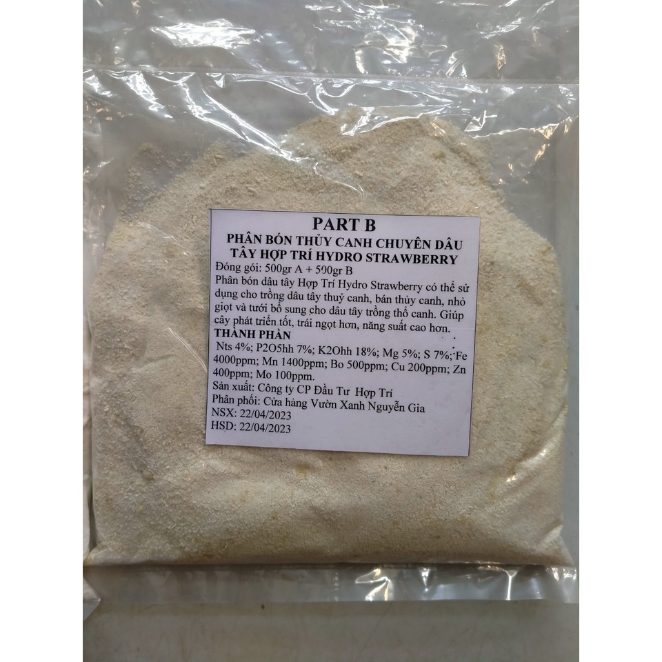 Phân Bón Dâu Tây Hợp Trí Hydro Strawberry 500gr A + 500gr B