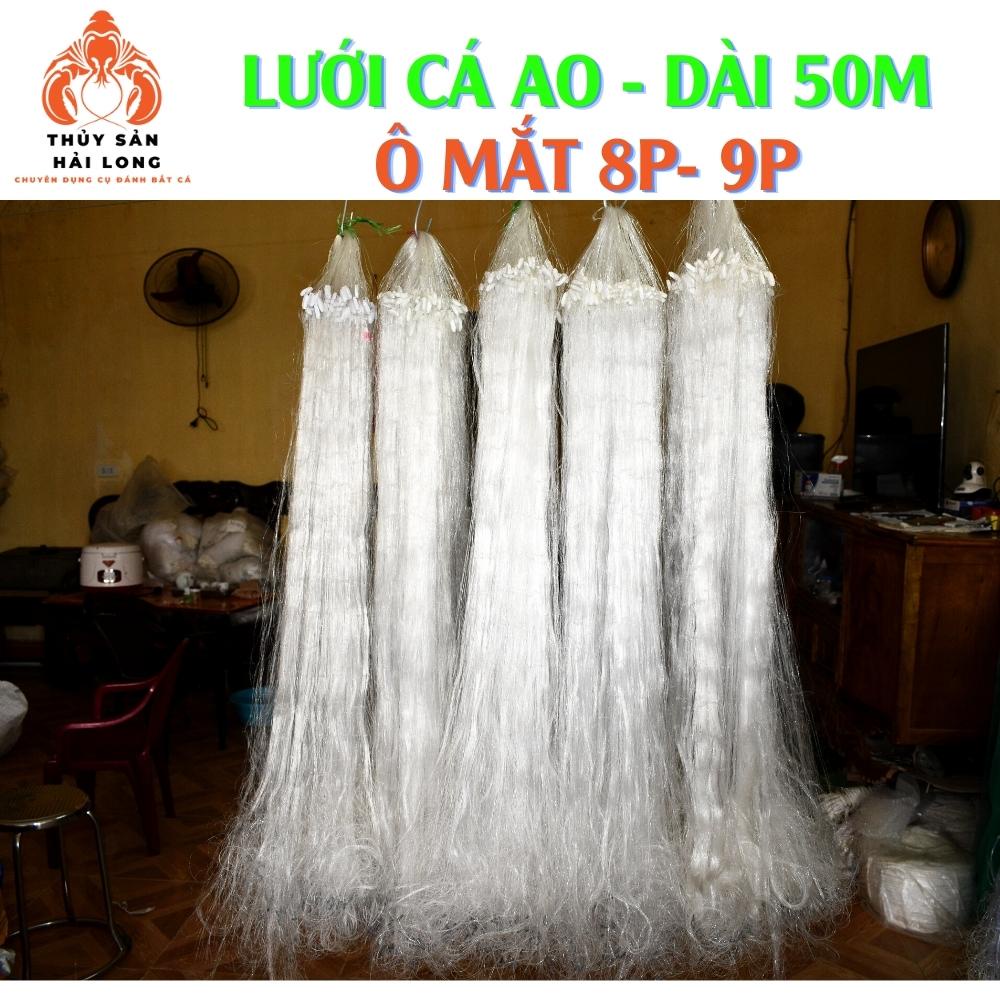 Lưới đánh cá 3 màn cao90cm,150phao, dài50m,ô mắt 8-10 phân ( then 4-then 5) đánh cá rô phi ở ao siêu bén