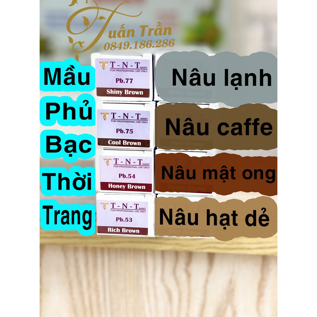 Thuốc nhuộm tóc, Màu nhuộm tóc TNT Plus chính hãng, màu nhuộm siêu dưỡng, lên màu chuẩn và nhanh chóng