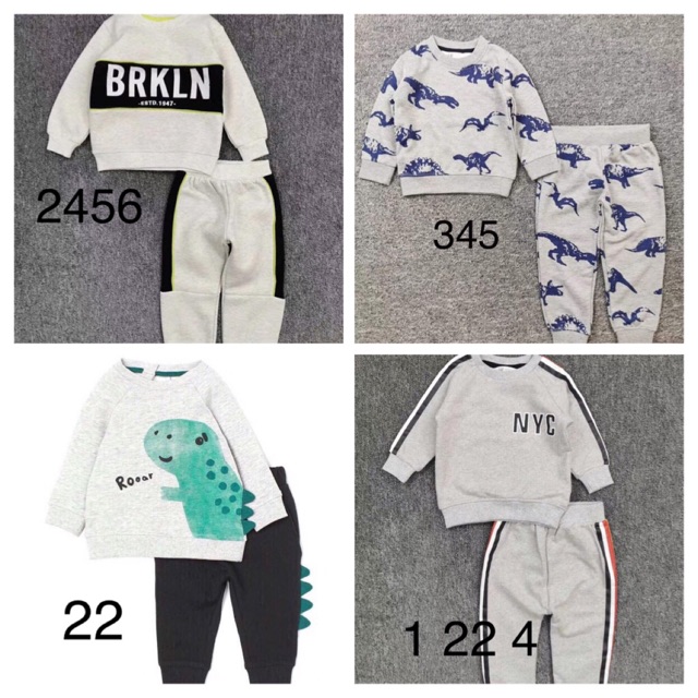 Bộ nỉ bé trai 1-9y