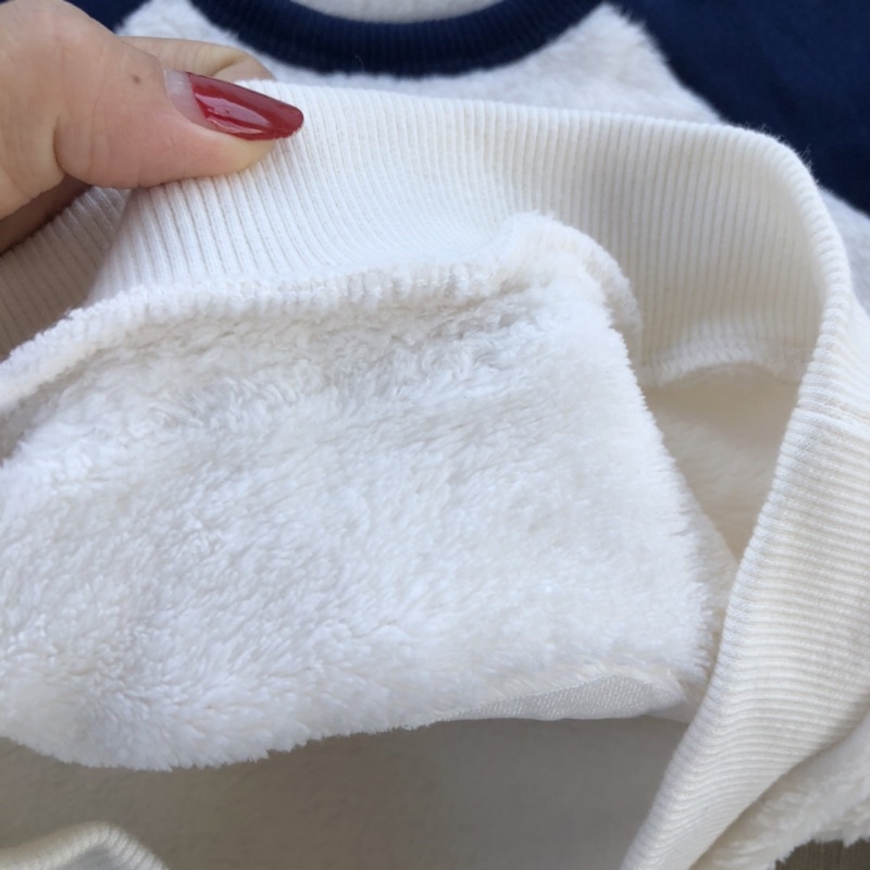 Bộ nỉ lông bé trai xuất dư mềm mại dày ấm