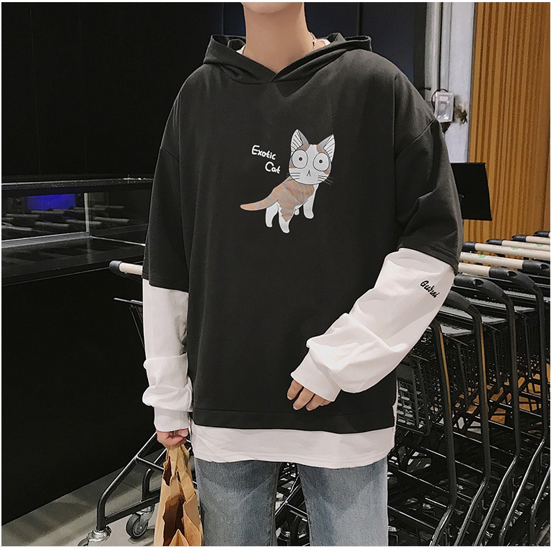 Áo hoodie Unisex họa tiết mèo đáng yêu năng động (M1) | BigBuy360 - bigbuy360.vn