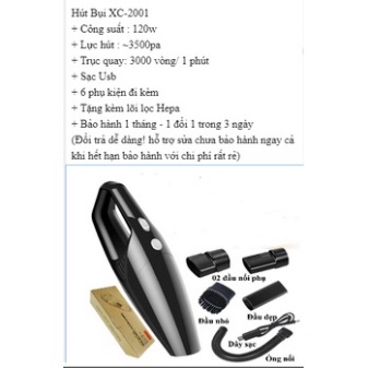 Máy hút bụi cầm tay min SẠC PIN không dây hút bụi ô tô ,sofa giường nệm dùng trong gia đình -hoacuonghn