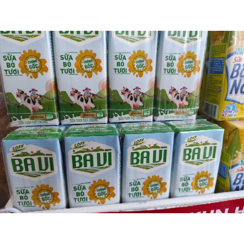 Sữa tươi Ba Vì lốc 4 hộp x 180ml