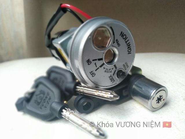 Bộ Khóa máy xe Exciter 2011+khóa yên chìa 8 cạnh chống trộm cao cấp chính hãng VƯƠNG NIỆM 🇻🇳
