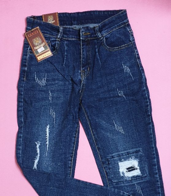 Quần bò jeans boy rách gối style năng động cực chất