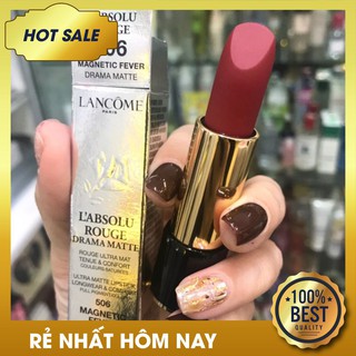 (chuẩn auth) Son Lancome L'absolu Rouge Drama Matte 506 Magnetic Fever(cao cấp)