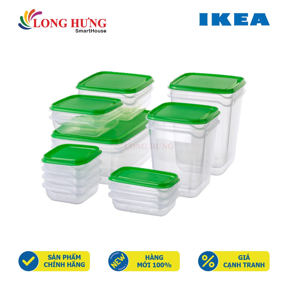 Hộp đựng thực phẩm IKEA Pruta (Set 17 hộp) - Hàng nhập khẩu