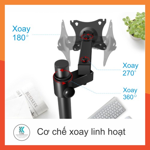 Giá treo màn hình Arm Monitor ( tay 20cm ) - Xoay màn 360 độ