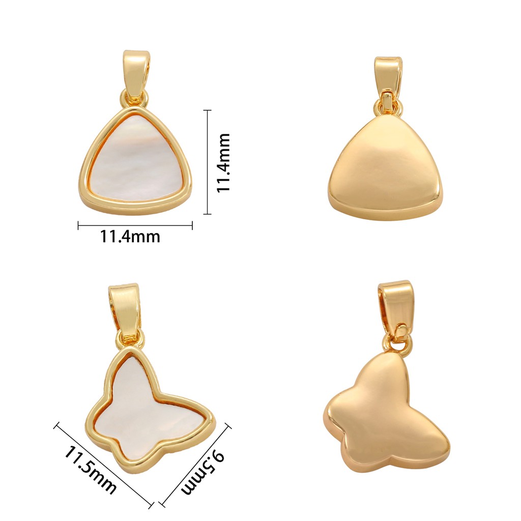 Mặt dây Beadia bằng đồng mạ vàng 18k thiết kế thời trang