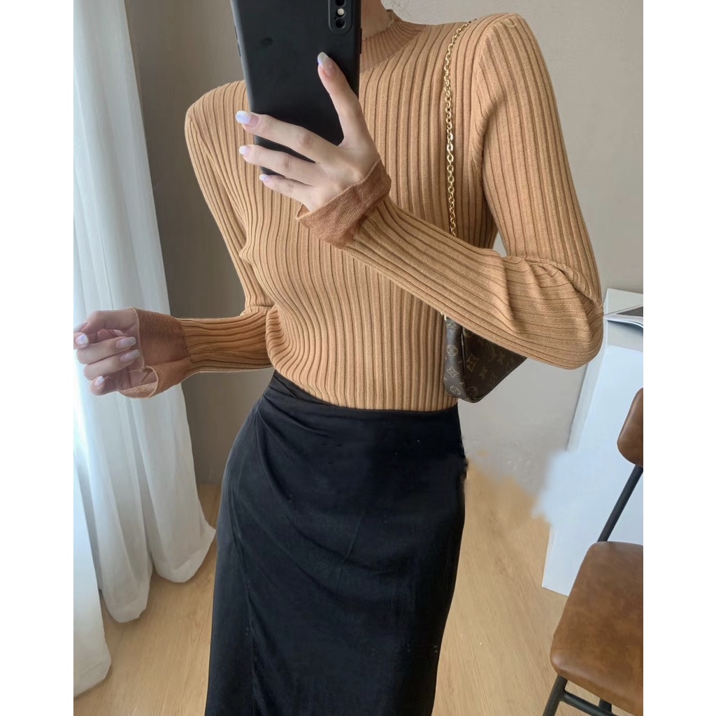 Áo Sweater Cổ Lọ Thiết Kế Mới Thời Trang Mùa Thu Đông Dành Cho Nữ