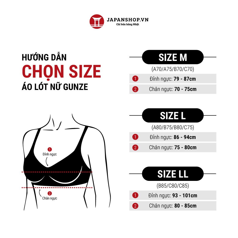 Áo lót nữ không gọng tàng hình mút mỏng cao cấp Karu Gunze Light Bra EB1235H Nội Địa Nhật Chính Hãng