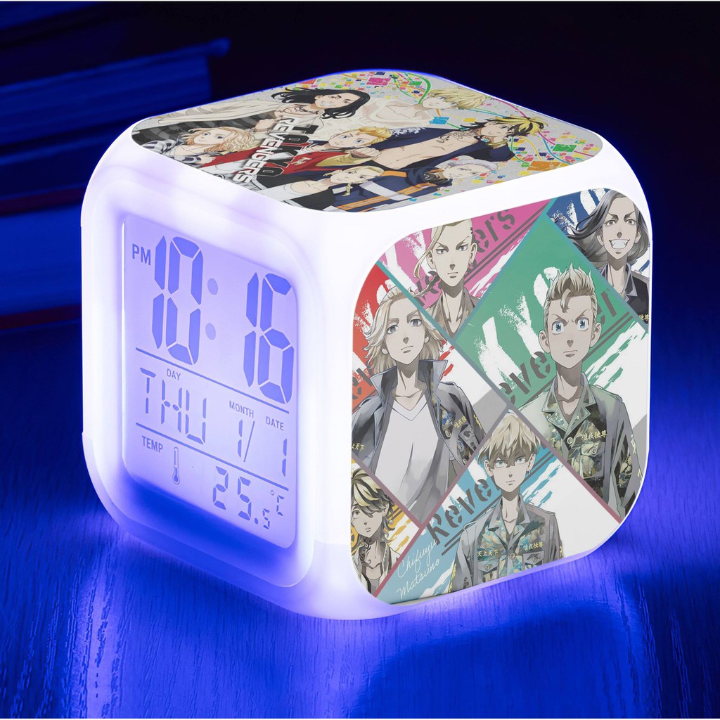 Đồng hồ LED báo thức Tokyo Revengers (tặng kèm pin)