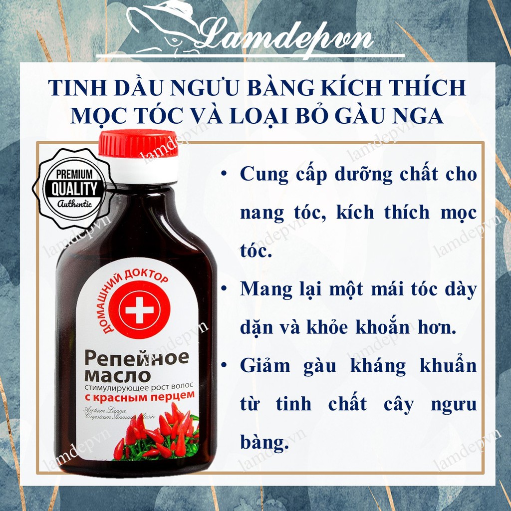 Tinh dầu ngưu bàng ớt đỏ kích thích mọc tóc