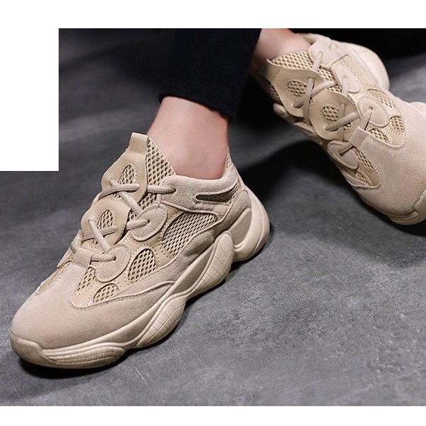 Giày Nam Sneaker Thể Thao Y500 Màu Be Dáng Đẹp