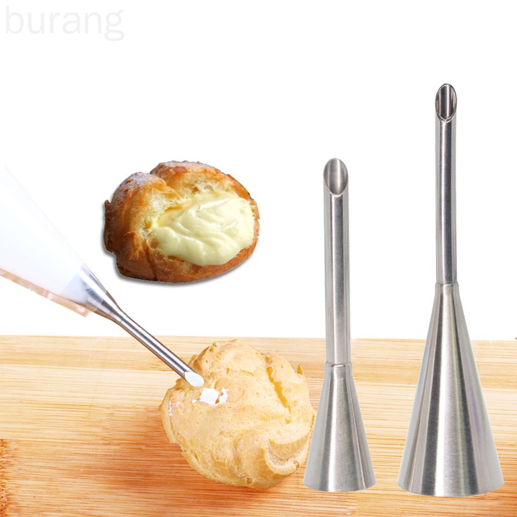 Set 2 Đuôi Bắt Bông Kem Trang Trí Bánh Bằng Thép Không Gỉ