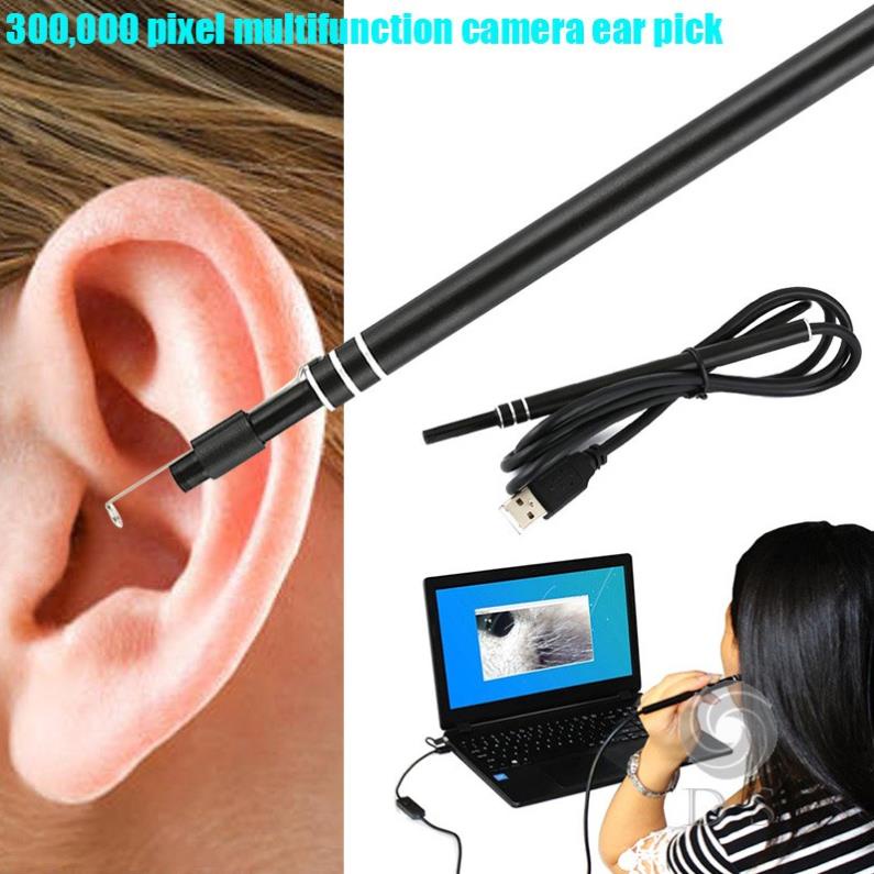 Camera Nội Soi Tai Siêu Nét Đi Kèm Bộ Đầu Lấy Ráy, Camera Nội Soi Lấy Ráy Tai thông minh, Dễ dàng lấy chất bẩn trong tai
