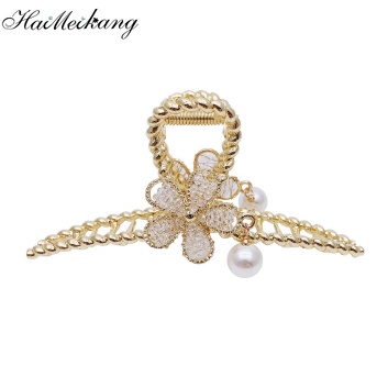 Kẹp tóc Haimeikang hình hoa khảm ngọc trai kiểu Hàn Quốc thanh lịch